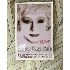 Mary Kay Ash Miracles Happen Book Paperback Pink Biography Business Principles